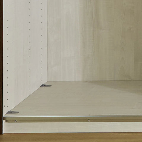 Wiemann Bristol Rustic Oak and Pebble Grey Sliding Door Wardrobe With Mirror