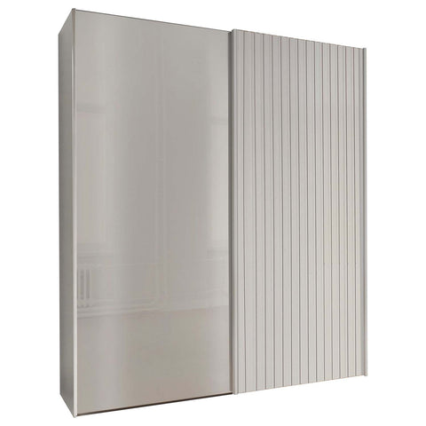Tulsa Champagne Glass Double Sliding Wardrobe - 001