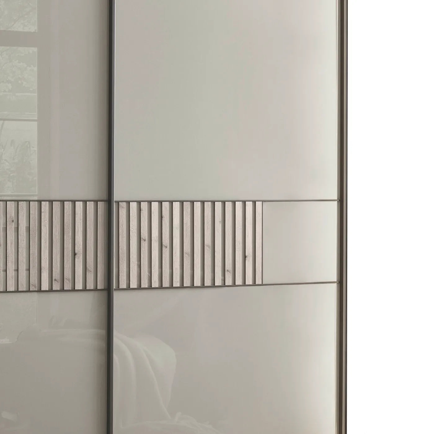 Vilmar Pebble Grey Glass 3 Door Sliding Wardrobe - Pendle Village Furniture