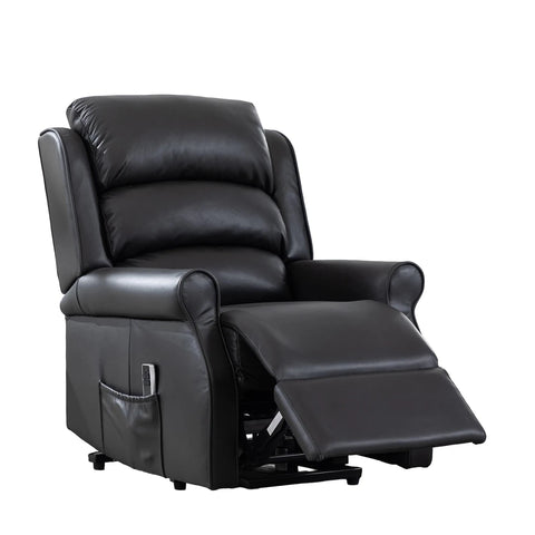 Windsor Black Leather Lift & Tilt Recliner (Dual Motor)