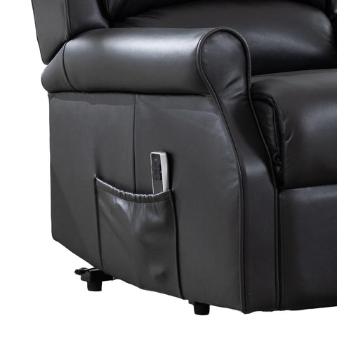 Windsor Black Leather Lift & Tilt Recliner (Dual Motor)