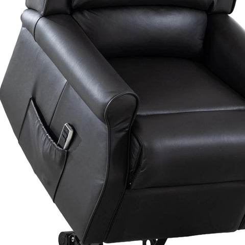 Windsor Black Leather Lift & Tilt Recliner (Dual Motor)