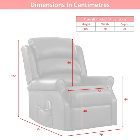 Windsor Black Leather Lift & Tilt Recliner (Dual Motor)