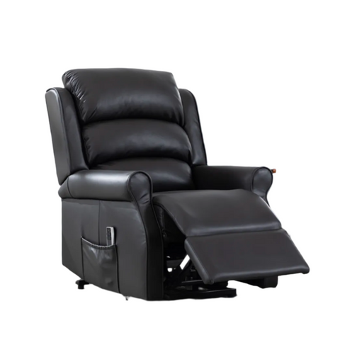 Windsor Black Leather Lift & Tilt Recliner (Dual Motor)
