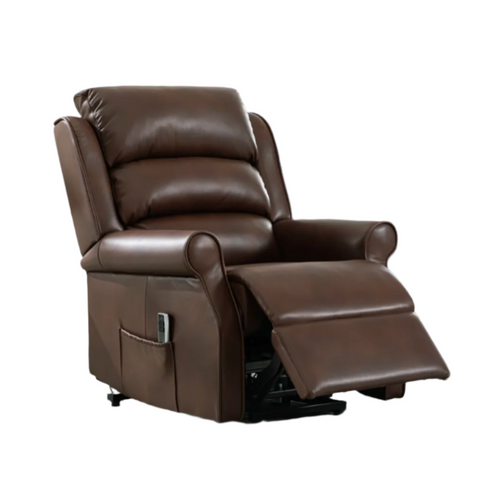 Windsor Brown Leather Lift & Tilt Recliner (Dual Motor)