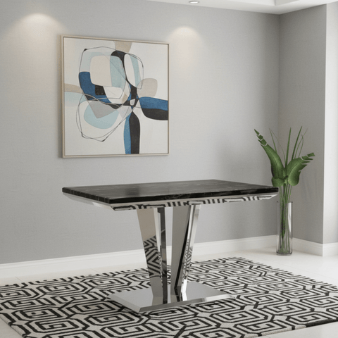 Winsor Black Marble Top Dining Table