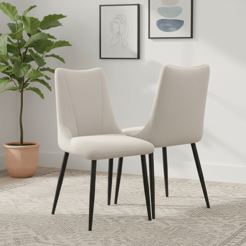 Zoe Light Grey Fabric Dining Chair