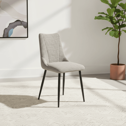 Zoe Light Grey Fabric Dining Chair