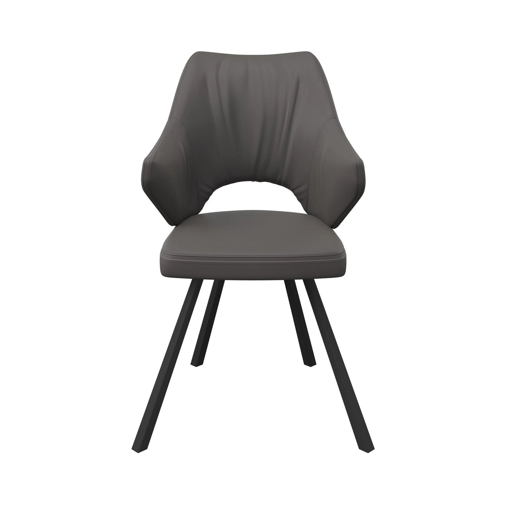 Eclipse Grey Ceramic Extending Dining Table with Marlow Faux Leather Dining Chairs - Pendle Village Furniture