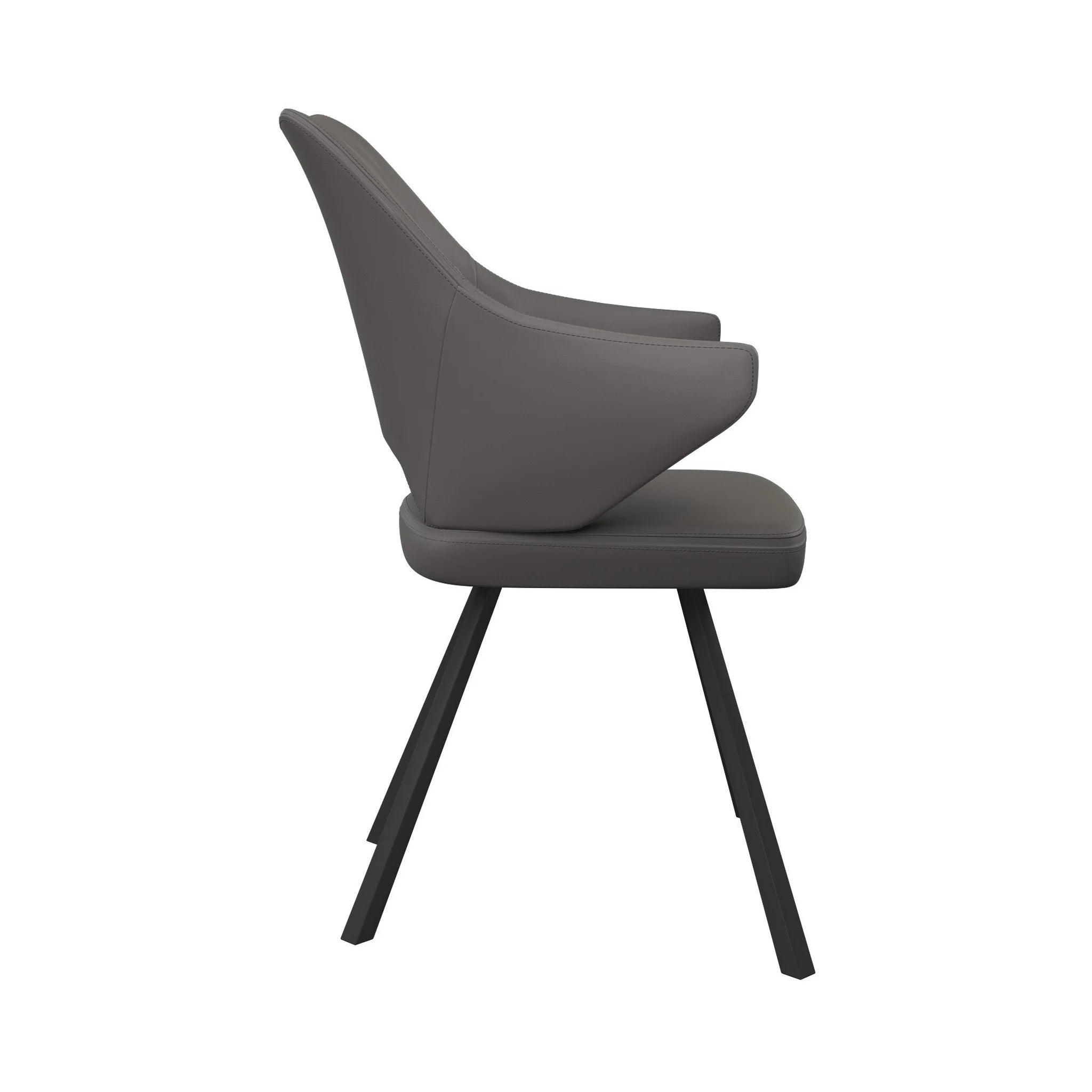 Eclipse Grey Ceramic Extending Dining Table with Marlow Faux Leather Dining Chairs - Pendle Village Furniture