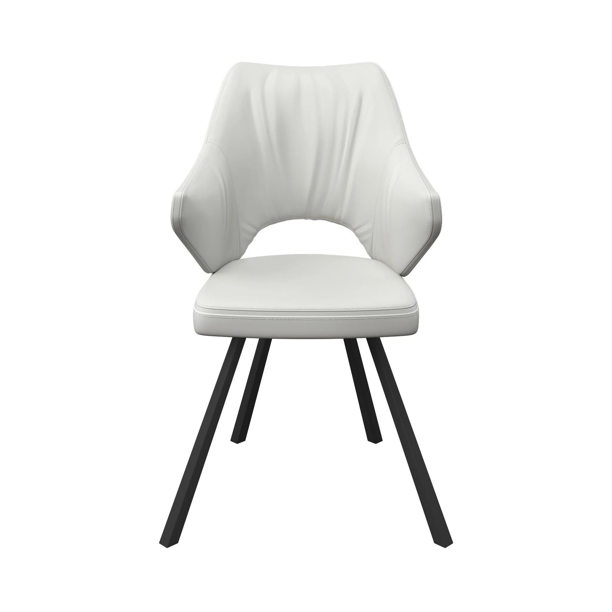 Eclipse Grey Ceramic Extending Dining Table with Marlow Faux Leather Dining Chairs - Pendle Village Furniture