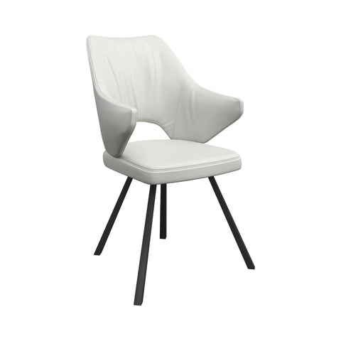 Eclipse Grey Ceramic Extending Dining Table with Marlow Faux Leather Dining Chairs - Pendle Village Furniture