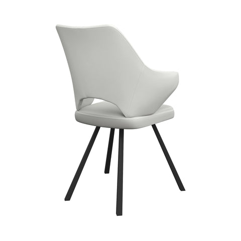 Eclipse Grey Ceramic Extending Dining Table with Marlow Faux Leather Dining Chairs - Pendle Village Furniture