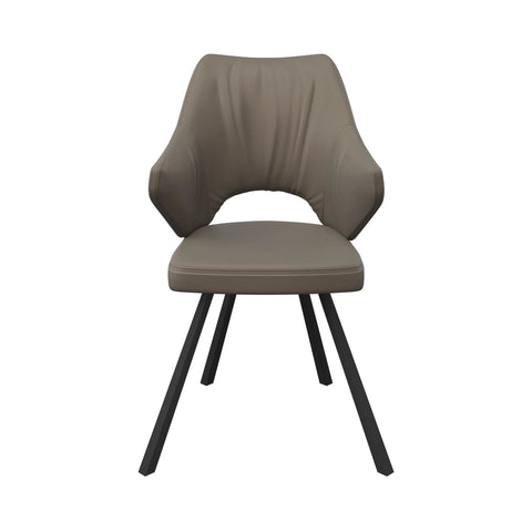 Eclipse Grey Ceramic Extending Dining Table with Marlow Faux Leather Dining Chairs - Pendle Village Furniture