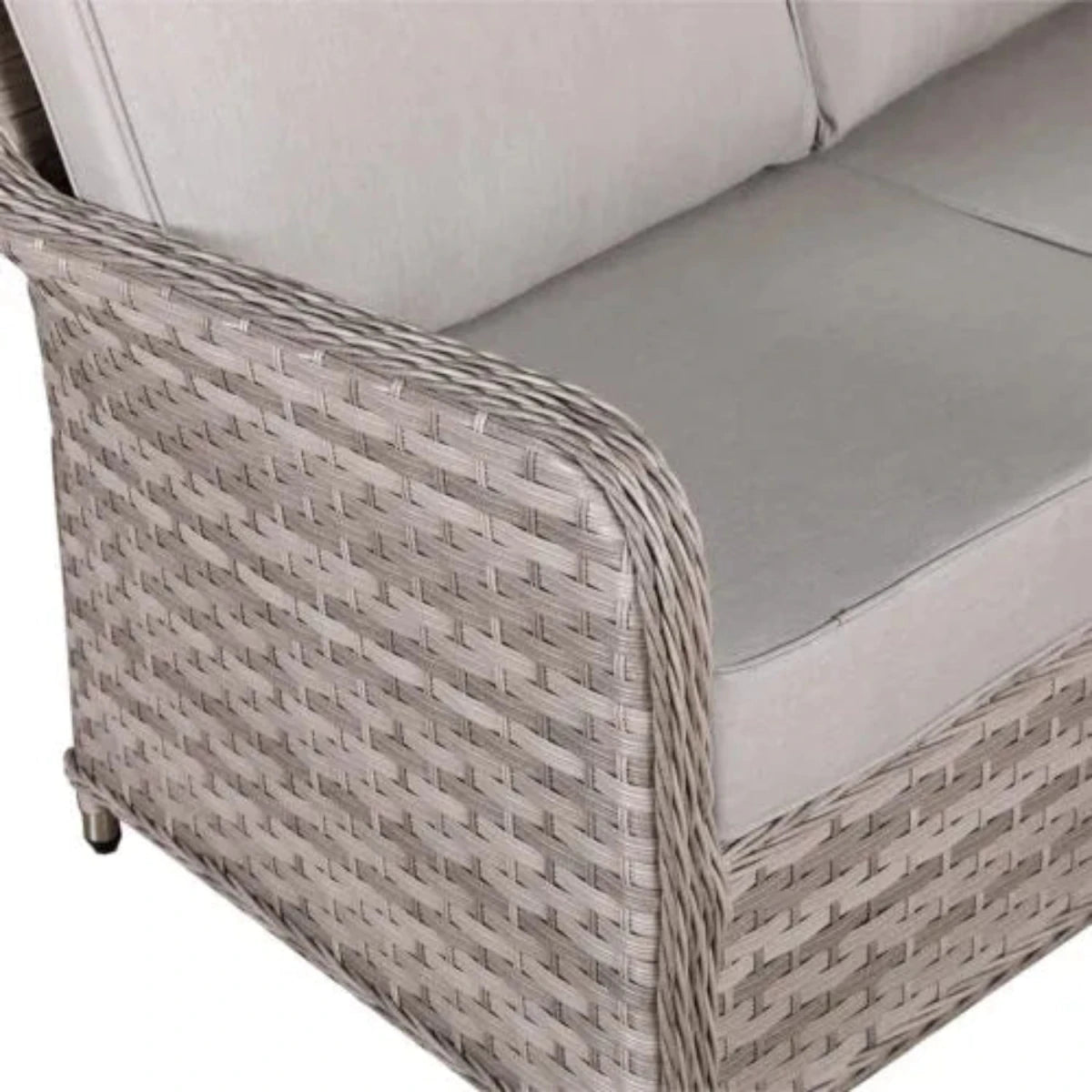 Thick 12cm cushions for superior outdoor comfort.