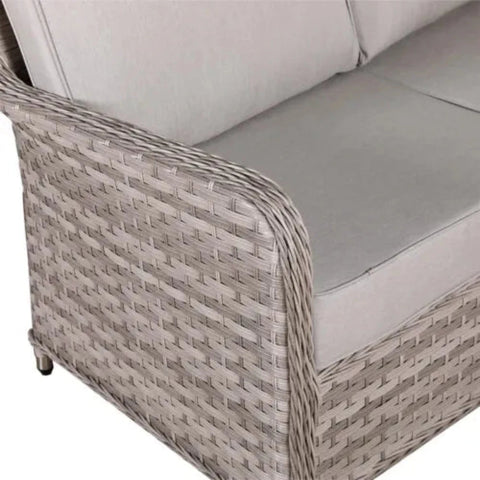 Thick 12cm cushions for superior outdoor comfort.