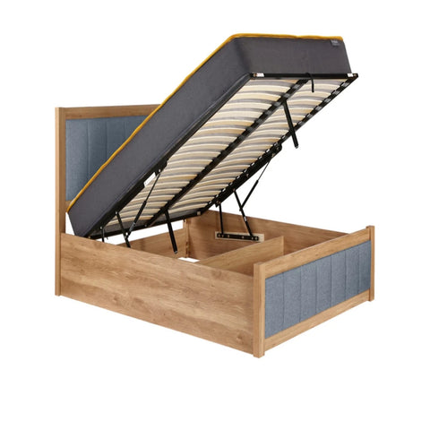 Hidden storage design with effortless lift up mechanism.