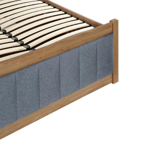 Minimalist grey padded Feetboard with a sophisticated modern feel.