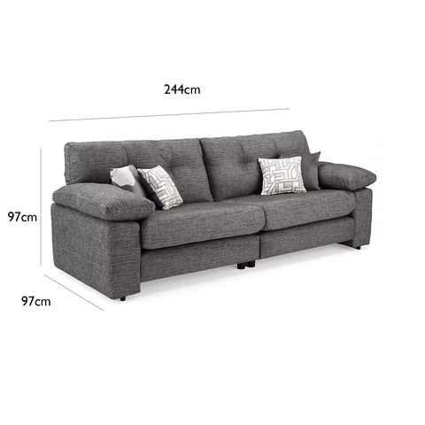 Ziggy 4 Seater Fabric Sofa