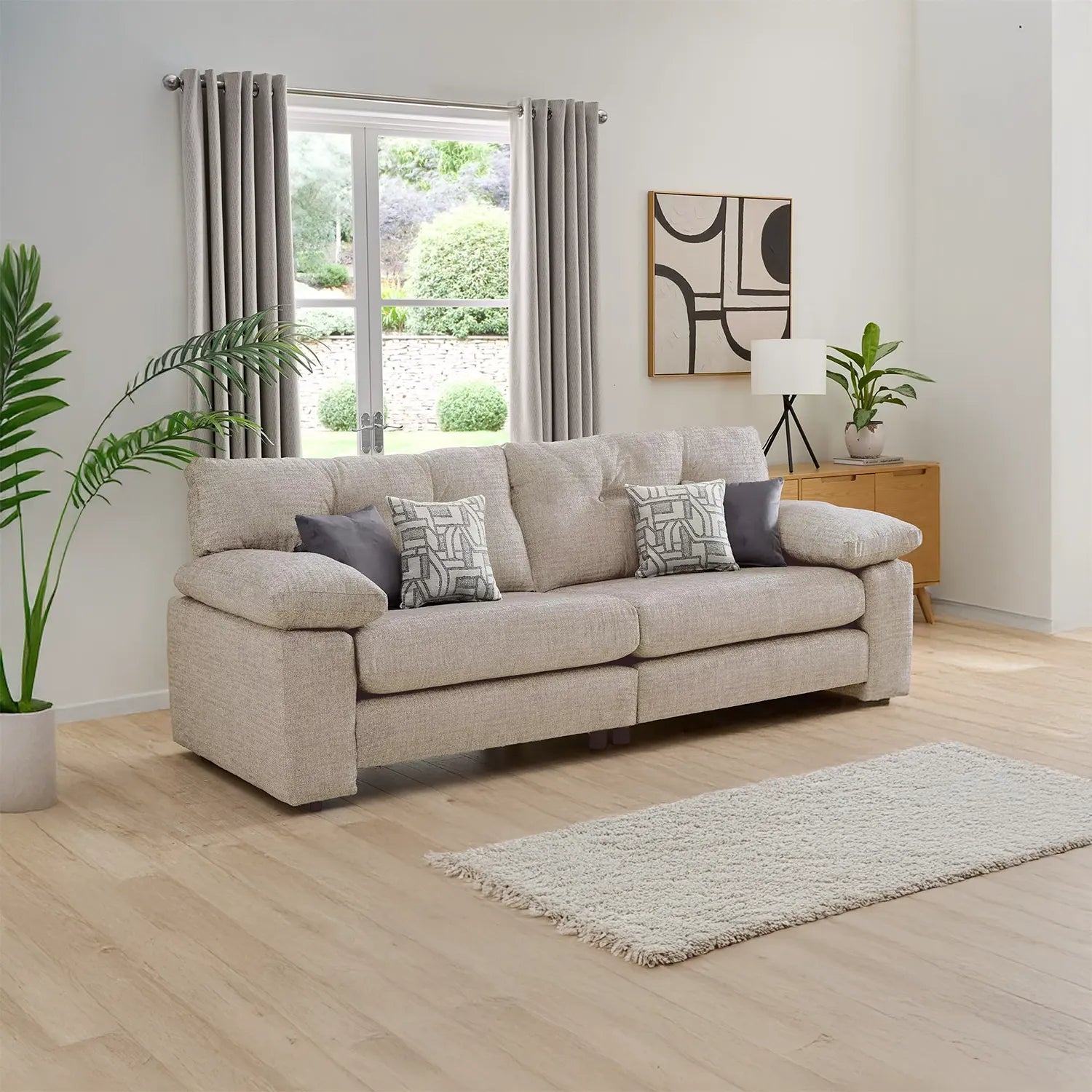 Ziggy 4 Seater Fabric Sofa