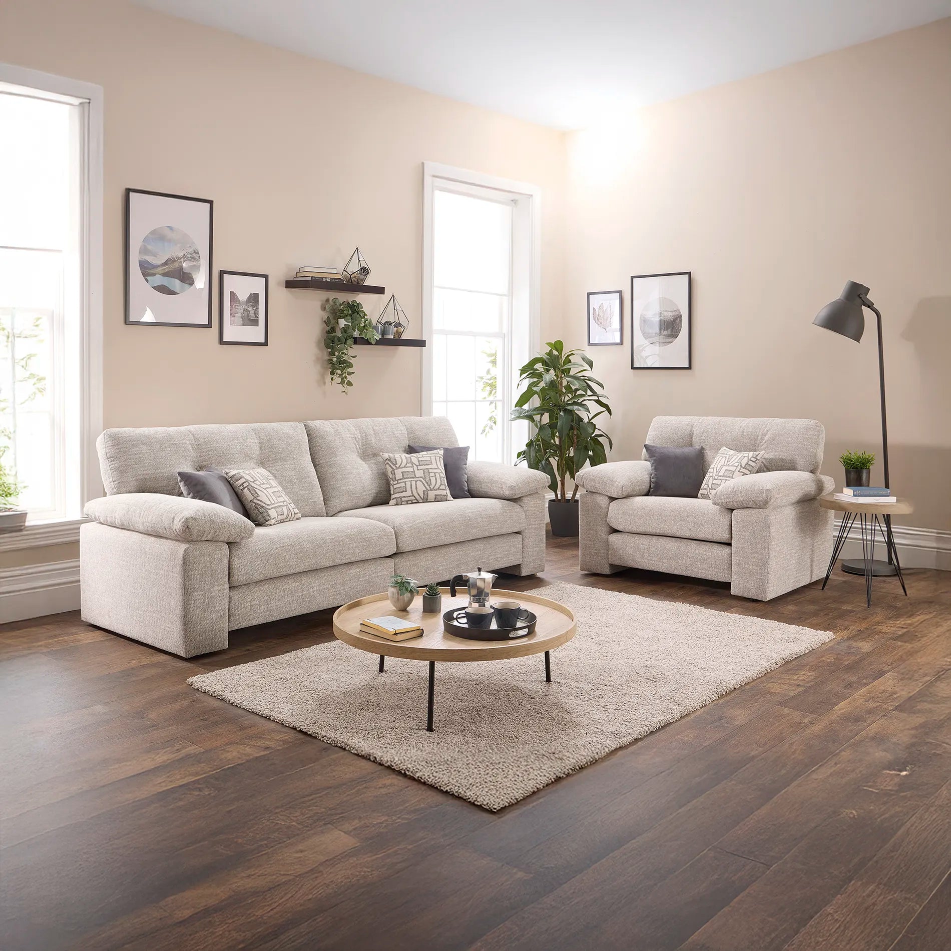 Ziggy 4 Seater Fabric Sofa