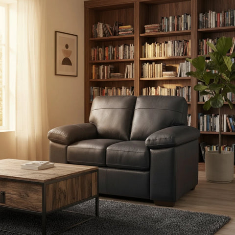 Comfortable 2 seater sofa with anti-sag structure and durable build.