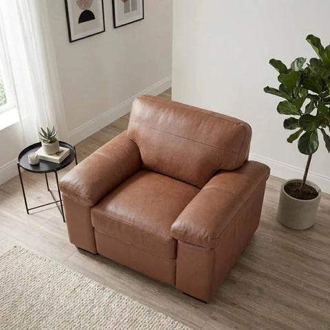 Contemporary Lovechair with high-density foam and refined design.