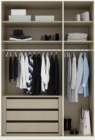 Frans 151cm Decor 3 Door Hinged Wardrobe - Pendle Village Furniture