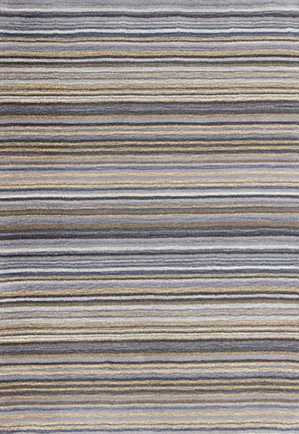 Carter Modern Striped Rug. Available in 8 colours - Grey Stripe Rug Main Image