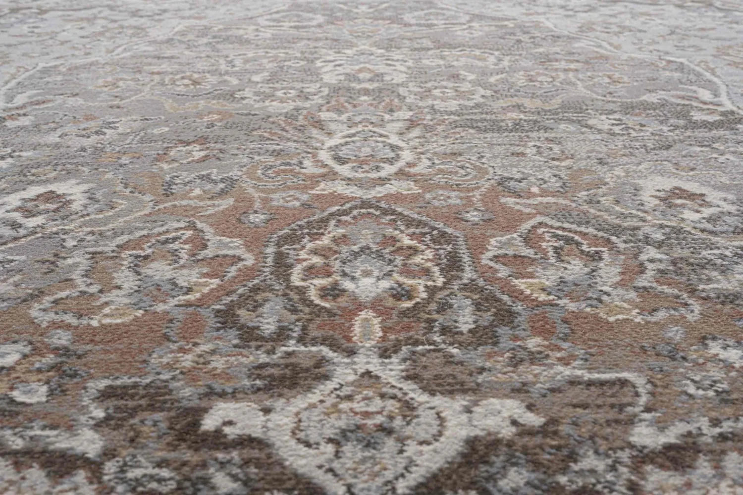Da Vinci Elmund Grey Terracotta Traditional Rug - Pendle Village Furniture