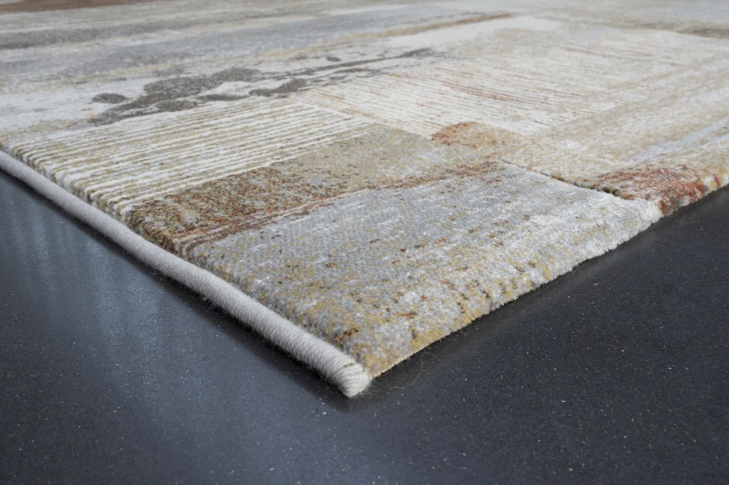 Galleria Modern Abstract Textured Grey Rug. Available in various sizes. Also available in Brown Abstract - Rug Corner Image