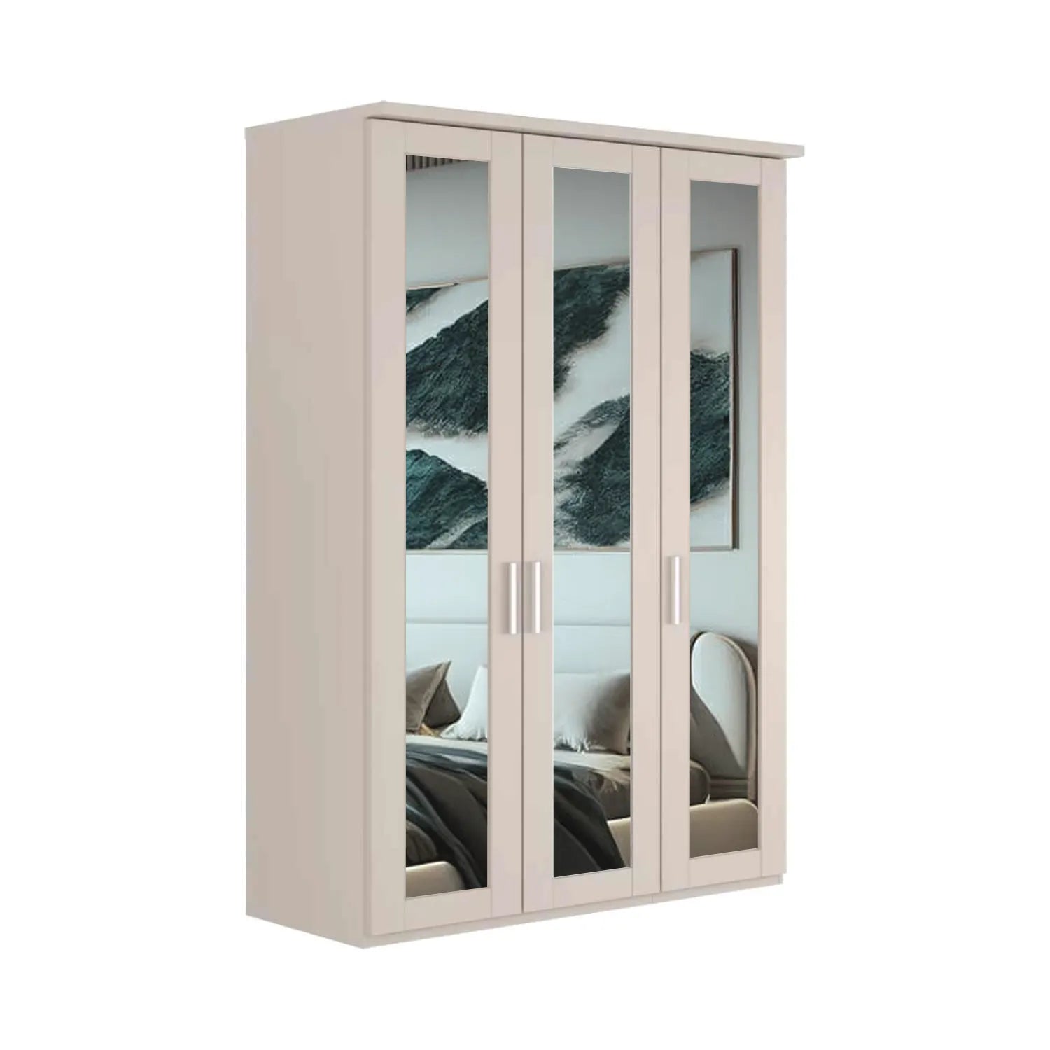 Wiemann Kempton 3 Door Hinged Wardrobe With 3 Mirror Doors