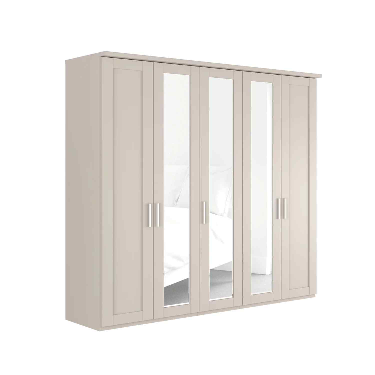 Kempton 5 Door Hinged Wardrobe - W250cm - Pendle Village Furniture