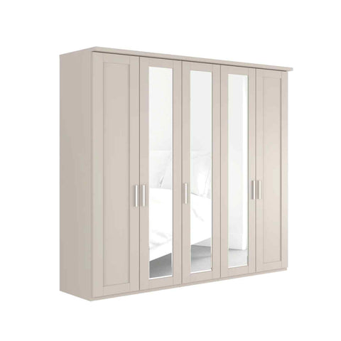 Kempton 5 Door Hinged Wardrobe - W250cm - Pendle Village Furniture