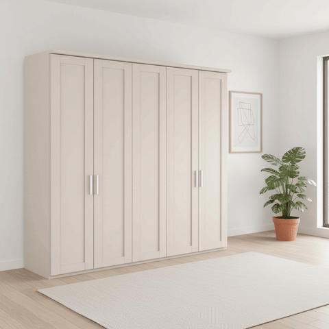 Kempton 5 Door Hinged Wardrobe - W250cm