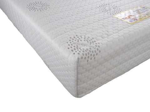 Mattress with anti-static silver knitted zipped cover