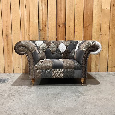 Oswald & Pablo Wiston Patchwork Velvet Chesterfield Armchair