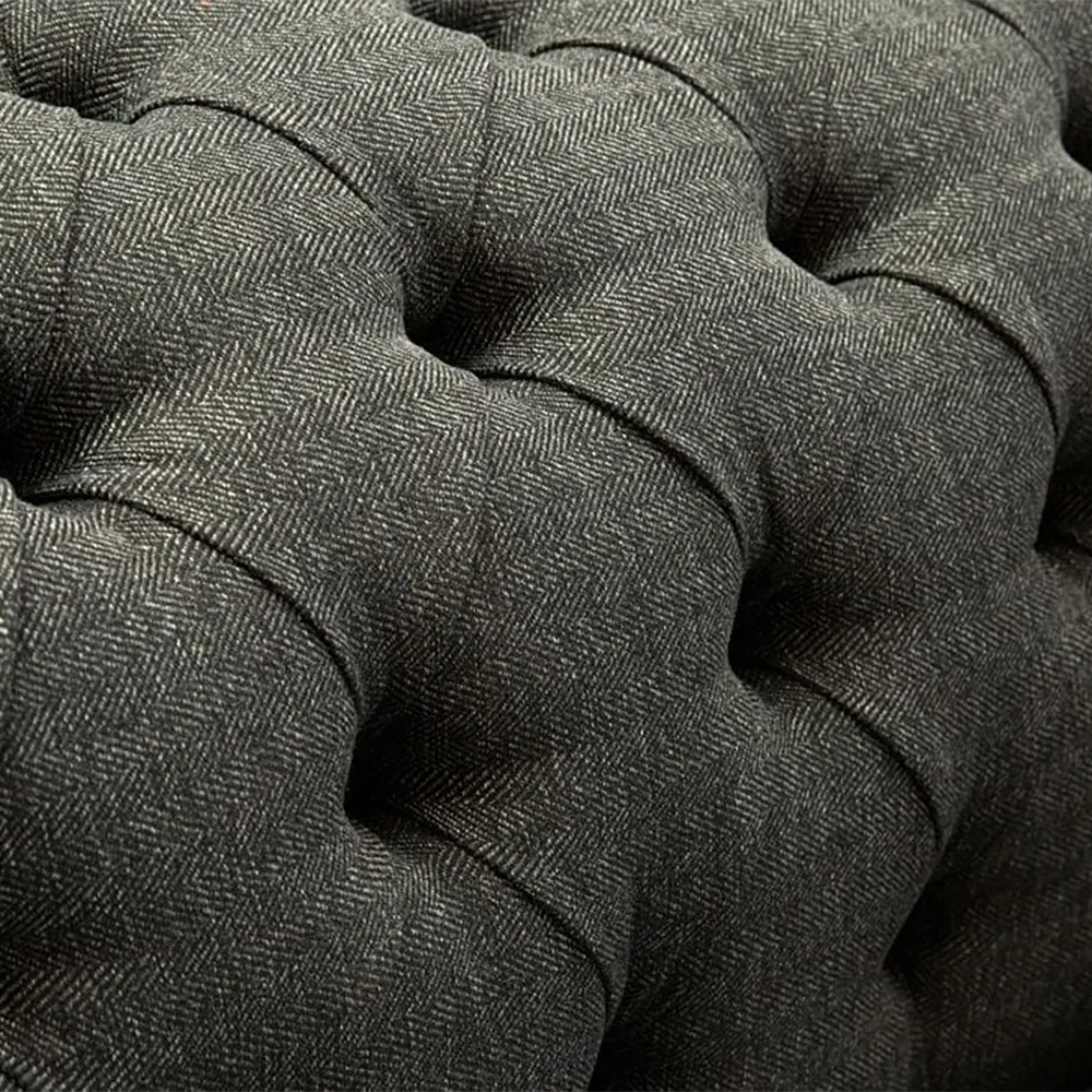 Oswald & Pablo Woodstock Herringbone Wool Chaise End Chesterfield Sofa