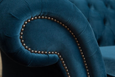 Oswald & Pablo Woodstock Velvet Chesterfield Sofa - Pendle Village Furniture