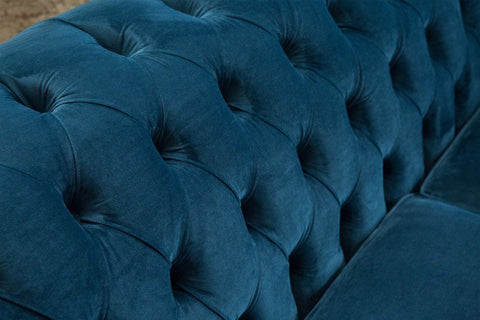 Oswald & Pablo Woodstock Velvet Chesterfield Sofa - Pendle Village Furniture