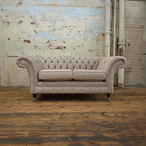 Oswald & Pablo Woodstock Velvet Chesterfield Sofa - Pendle Village Furniture