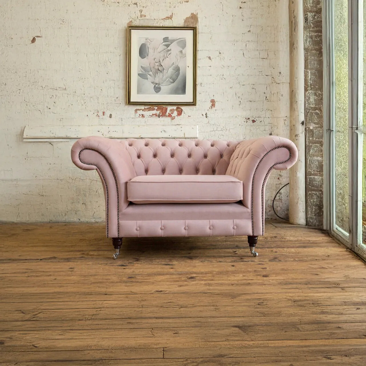 Oswald & Pablo Woodstock Velvet Snuggle Chair - Pendle Village Furniture