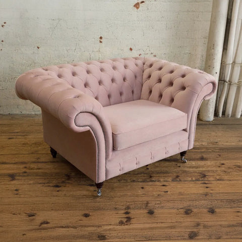 Oswald & Pablo Woodstock Velvet Snuggle Chair - Pendle Village Furniture